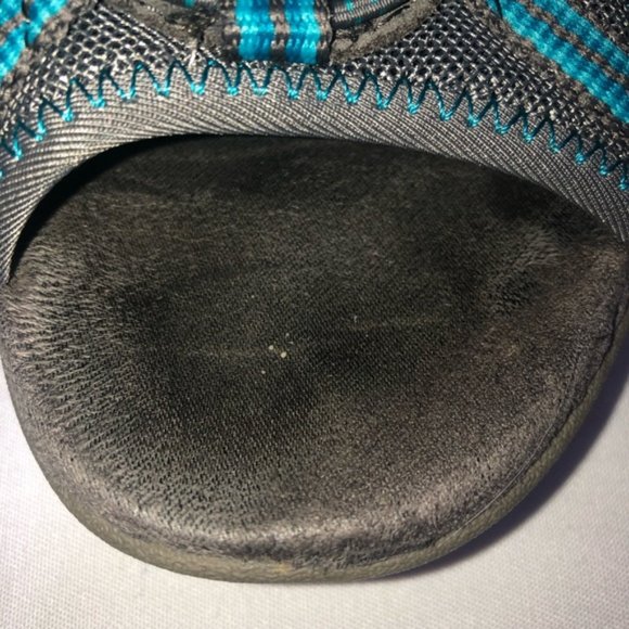 Croft & Barrows Sandals Grey Teal 6.5-7 Resemble Keen Open Toe Heel Strap Toggle - Picture 5 of 9